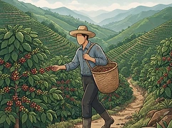 Manuel Vallecillo — coffee farmer illustration 1
