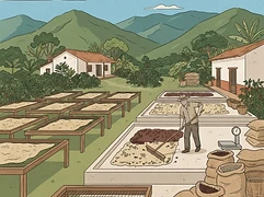 Villa Betulia β coffee farm illustration 2