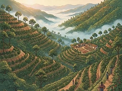 Finca La Hermosa β coffee farm illustration 1