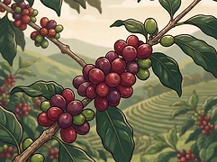 Nuevo Horizonte — coffee farm illustration 3
