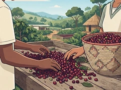 Alo Coffee — coffee farmer illustration 2