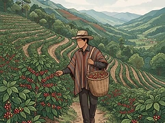 Jose Jijon — coffee farmer illustration 1