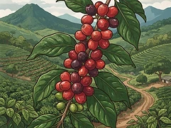 Finca La Hermosa β coffee farm illustration 3