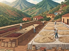 Juana Gaspar — coffee farm illustration 2