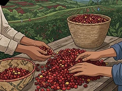 Bekele Yutute — coffee farmer illustration 2