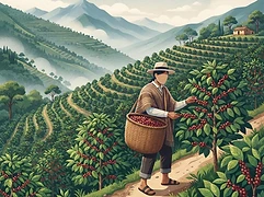 Pepe Jijon — coffee farmer illustration 1