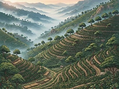 Behind The Leaf — coffee farm illustration 1