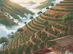 Alo Village β coffee farm illustration 1