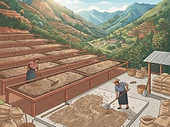 Kape'tenango — coffee farm illustration 2
