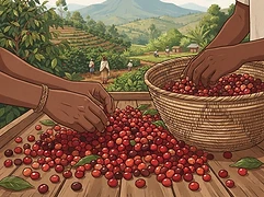 Twenty-three smallholder women producers — coffee farmer illustration 2