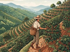 Jorge Raul Rivera — coffee farmer illustration 1