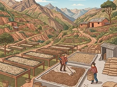 Sol de la Mañana — coffee farm illustration 2