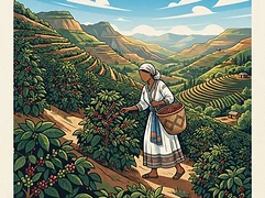 Testi Specialty Coffee — coffee farmer illustration 1