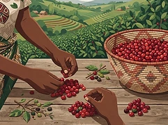JNP Coffee — coffee farmer illustration 2