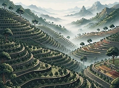 96B Liberica Project β coffee farm illustration 1