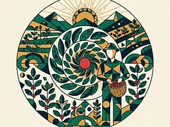 Agrounidos coffee association — coffee farmer illustration 2