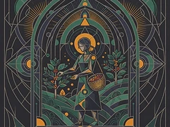 18 female members of Coopedota — coffee farmer illustration 2