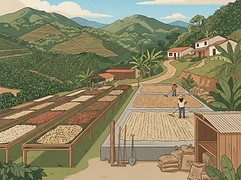 La Magnolia — coffee farm illustration 2