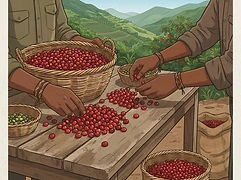 José Prudencio Vargas — coffee farmer illustration 2