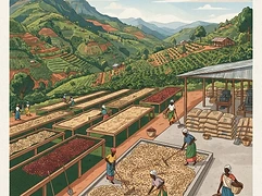 Karambi Washing Station — coffee farm illustration 2