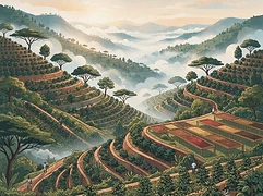Halo Hartume β coffee farm illustration 1