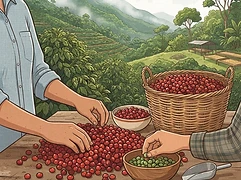 The Peterson family — coffee farmer illustration 2