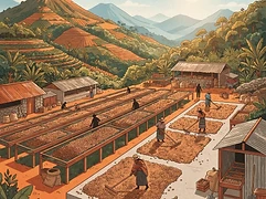 ASUVIM — coffee farm illustration 2
