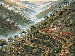 El Roble β coffee farm illustration 1