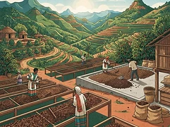 Tuke Yute Farm β coffee farm illustration 2