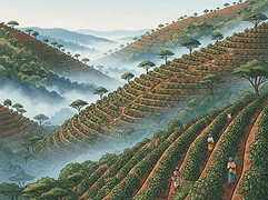 Elora — coffee farm illustration 1