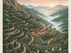 El Puente — coffee farm illustration 1