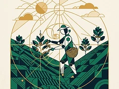 Group of small producers — coffee farmer illustration 2
