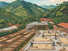 La Aragona — coffee farm illustration 2