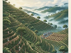 Suke Quto β coffee farm illustration 1
