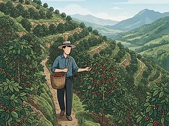 Luis Pedro Zelaya — coffee farmer illustration 1