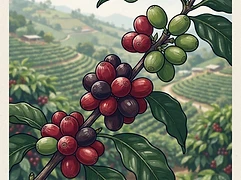 Nueva Llusta — coffee farm illustration 3