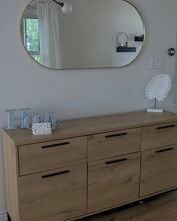 Welcoming entryway styled and ready for guests