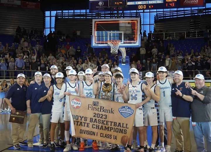 2023 Hampton Bulldogs Boys Basketball State Champions