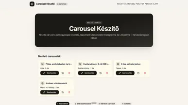 Carousel készítő - AI egyetem template preview