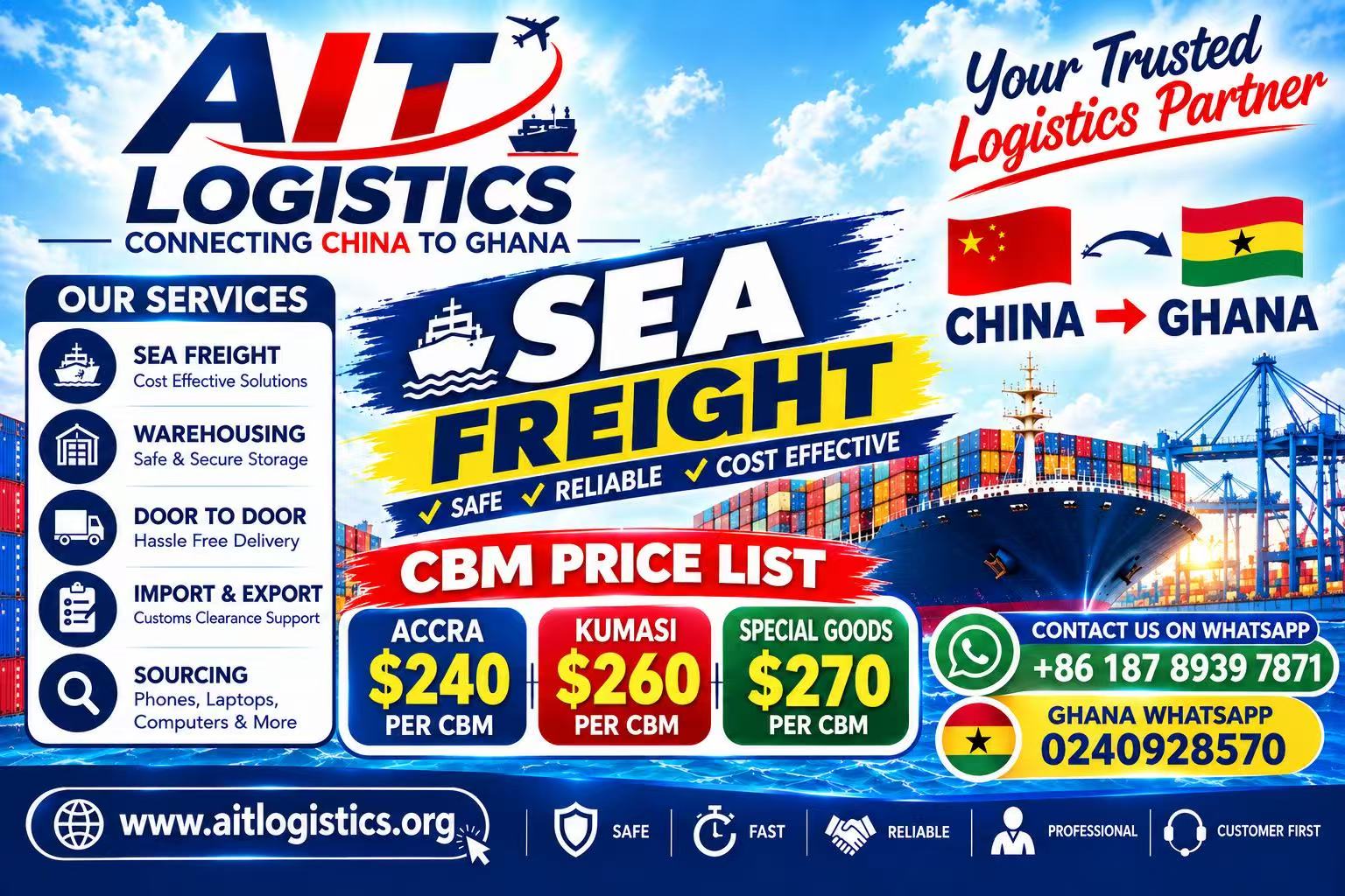 AIT Logistics Sea Freight Promo