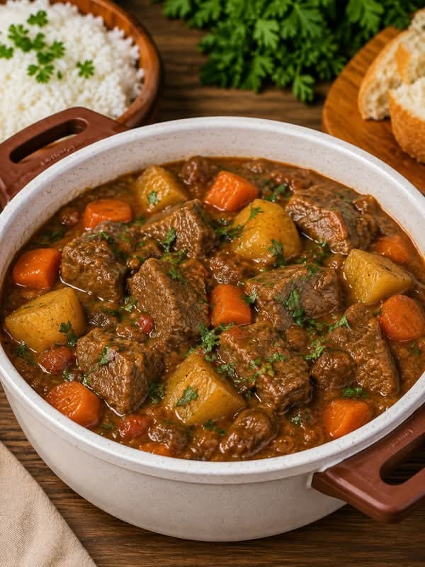 Sunday Meal — Beef Stew & Samp