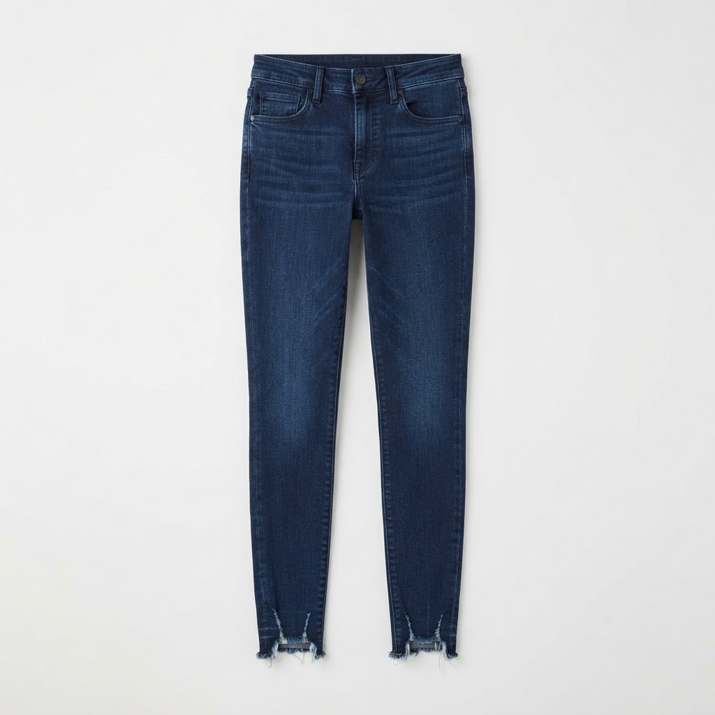 Levi's Skinny Jeans — Dark Wash Raw Hem