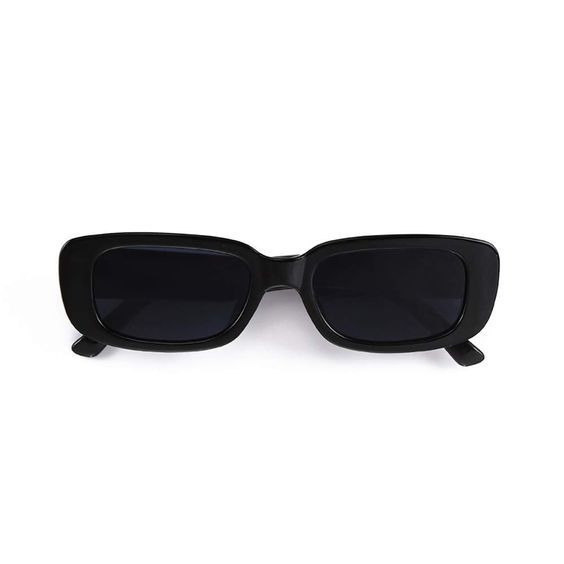 90s Rectangle Sunglasses — Black