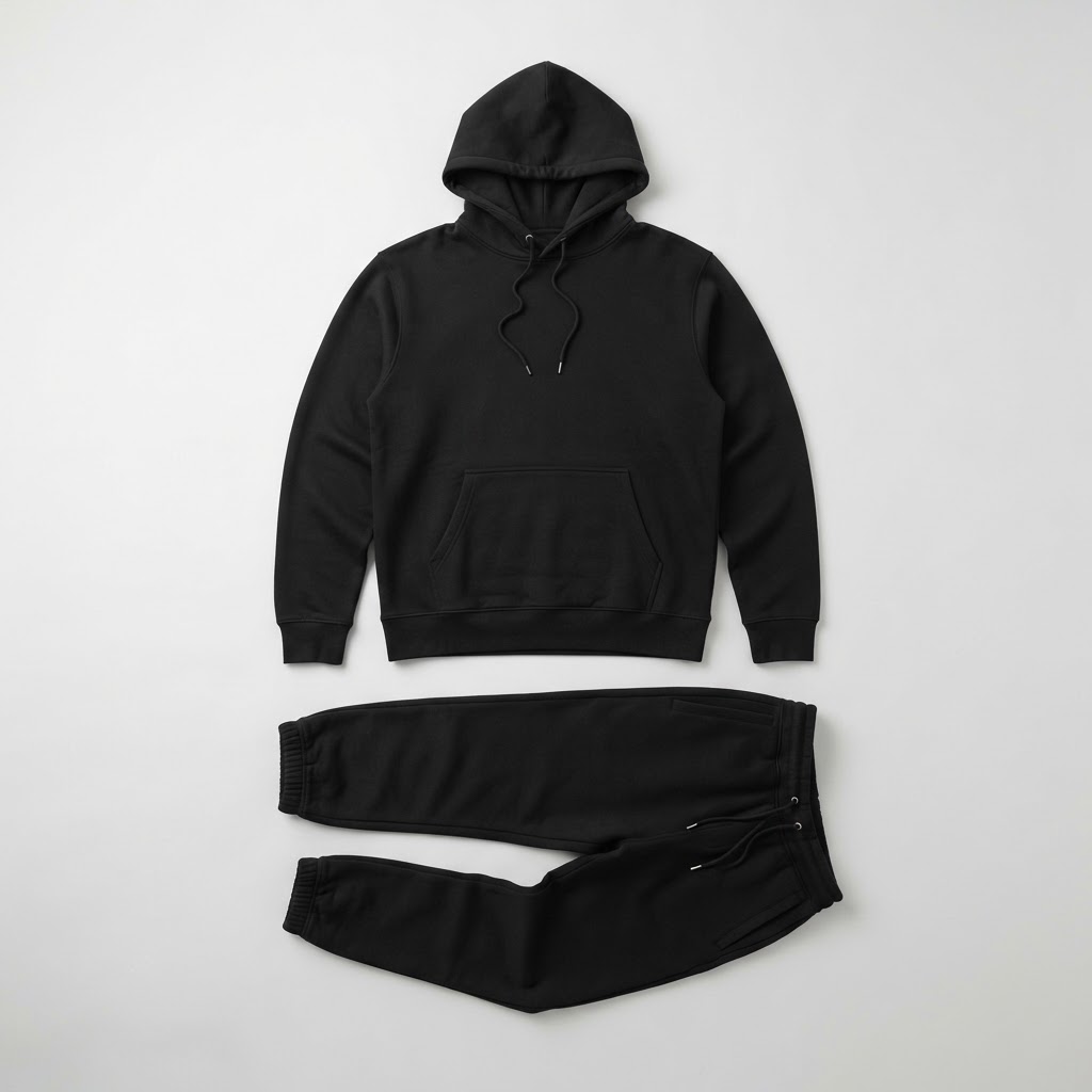 Two-Piece Tracksuit — Black