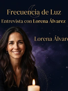 Cartel promocional de la entrevista con Lorena Álvarez