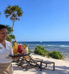 Beachside drink service