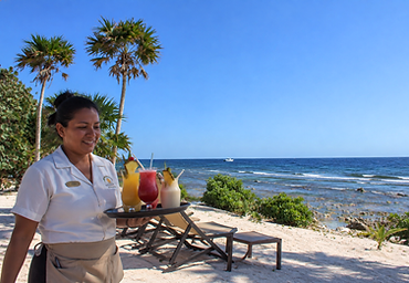 Beachside drink service