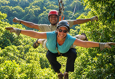 Zip-lining through the canopy