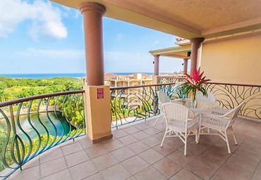 One-Bedroom Suite private patio with ocean view
