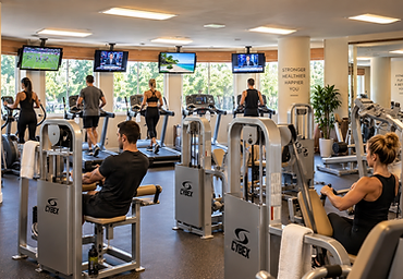 Fitness center at La Pina Spa